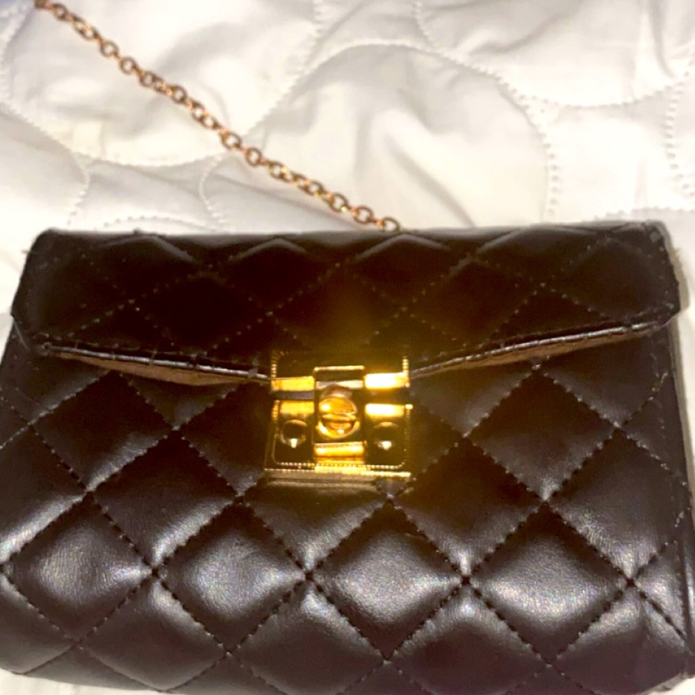 Mini black spade shape purse
